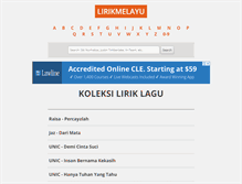 Tablet Screenshot of lirikmelayu.com